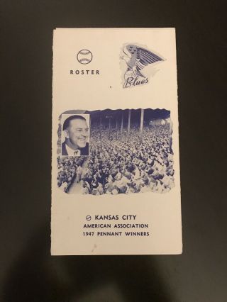 1947 Kansas City Blues Player Roster & Schedule Hank Bauer