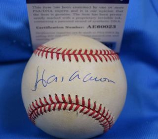 Hank Aaron Psa Dna Cert Autograph National League Onl Baseball Hand Signed 6