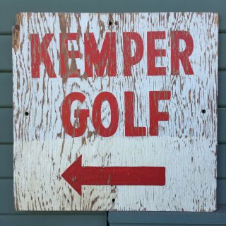 Kemper Open Golf Sign Vintage Early 80 