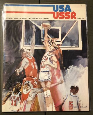 1973 Usa Vs Ussr Olympic Basketball Team Series Program Forum La Lakers Russia