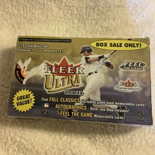 2001 Fleer Ultra Autographics Baseball Card Box