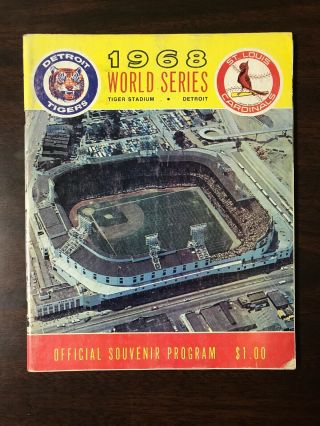 1968 World Series Official Program St Louis Cardinals Detroit Tigers
