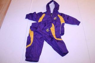 Infant/baby Minnesota Vikings 12 Months Windbreaker Jacket & Pants Nfl Team Appa