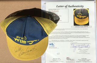Dale Earnhardt Sr Signed Autographed Wrangler Jeans Cap - Full Jsa Letter