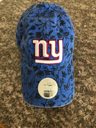 Women’s Ny Giants Adjustable Baseball Cap With Floral Print -