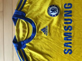 ADIDAS Chelsea FC Soccer Jersey Men ' s Sz XL Gold Yellow EPL 3