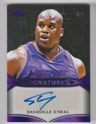 2019 Leaf Ultimate Sports Signatures Auto /7 Lakers - Shaquille O 