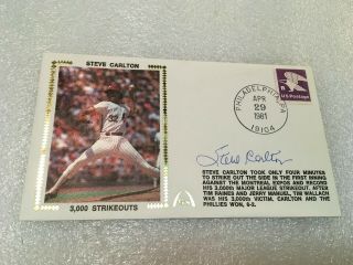 Steve Carlton Signed Gateway Fdc First Day Cover Envelope / Cachet 4/29/81 Fdc16