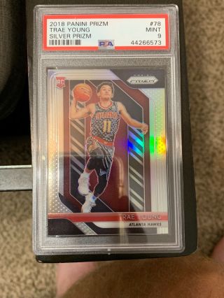 Trae Young Silver Prizm Rc Psa 9