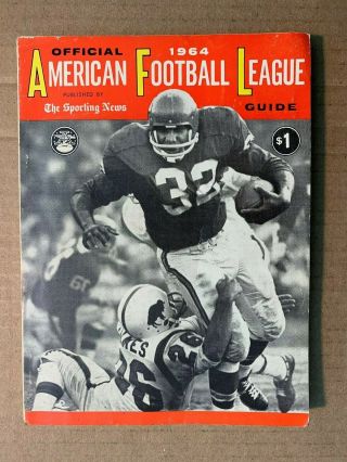1964 Afl American Football League Guide The Sporting News Good,  Cond