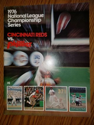 1976 National League Championship Baseball Series Program Reds Vs Phillies Mlb