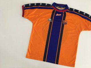BARCELONA FC 1997/98 Away Football Shirt L Kappa Vintage Soccer Jersey 5 3
