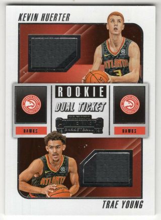2018 - 19 Panini Contenders Rookie Dual Ticket Relic Kevin Huerter,  Trae Young