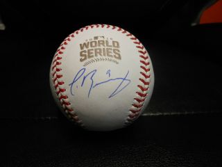 Javier Baez Ip Auto Signed 2016 World Series Baseball - Chicago Cubs
