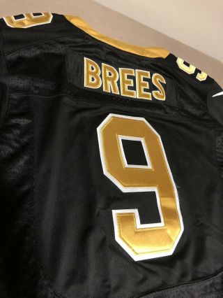 Nike Onfield Drew Brees Orleans Saints Football Jersey Black Men’s Size 44