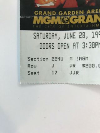 Mike Tyson vs Evander Holyfield II Ticket stub The Bite Fight June 28 1997 MGM 3