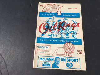 Edmonton Oil Kings Hockey Game Program Vs Russian National Team 1964 - 65