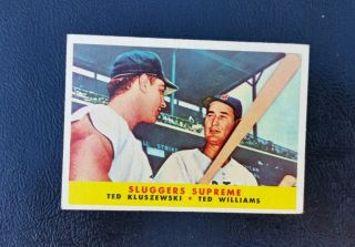 1958 Topps 321 Ted Williams Red Sox And Ted Kluszewski