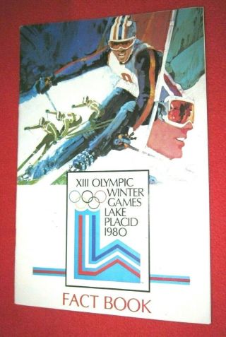 1980 Xiii Olympic Winter Games Lake Placid,  Ny Fact Book,  40 Years Old