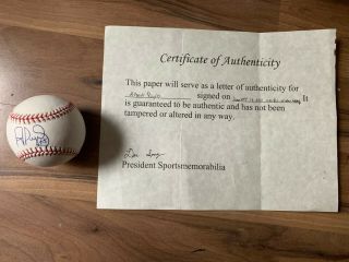 Albert Pujols Autographed Official Major League Baseball By Sportsmemorabila