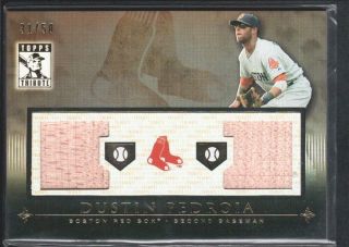 Dustin Pedroia 2010 Topps Tribute Gold Tdrdp Dual Game Bat Red Sox 31/50 Sp
