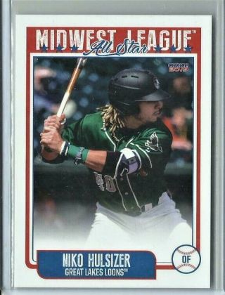 Niko Hulsizer 2019 Midwest League All - Star Great Lakes Loons Card Qty La Dodgers