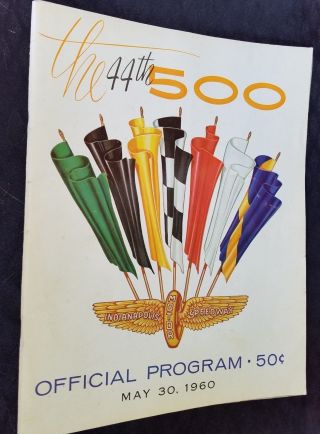 1960 Official Racing Program 44th Annual Indianapolis Motor Speedway 500