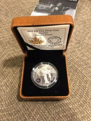 2015 $10 Fine Silver Coin 99.  99 Toronto Maple Leafs Johnny Bower Cheapest One