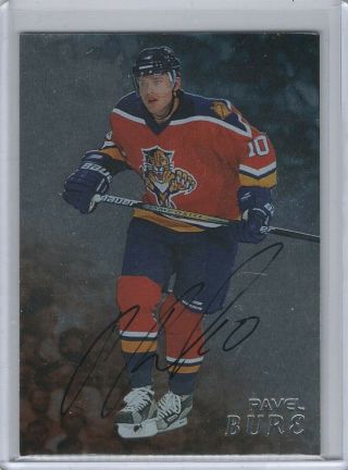 Pavel Bure 1998 99 In The Game Signature Series Auto