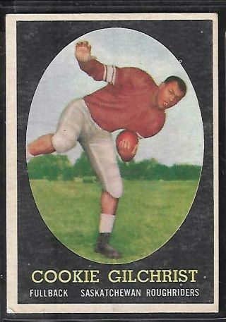 1958 Topps Cfl Football: 28 Cookie Gilchrist Rc,  Saskatchewan Roughriders