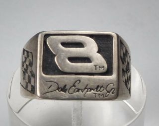 Wj Dale Earnhardt Jr.  Nascar 8 Sterling Ring - Size 8.  75