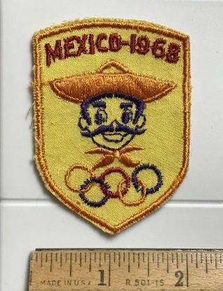 Mexico City 1968 Summer Olympics Olympic Games Souvenir Patch Badge