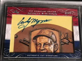 2017 Leaf Sports Icons Cut Autograph Early Wynn & Joe Sewell Dual Auto /7 Hof