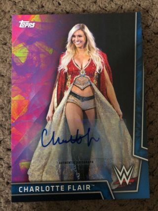 2018 Topps Wwe Women’s Division Charlotte Flair Auto D /25