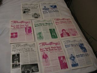 8 Diff St Louis Wrestling Club Programs/newsletters - Race - Andre - Flair Much More
