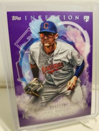 2019 Topps Inception Purple/150 86 Jake Bauers Cleveland Indians Rc Rookie Card