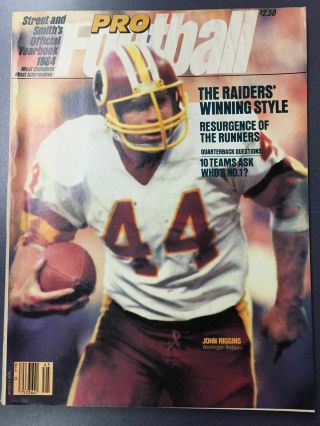1984 Street And Smith Official Yearbook Washington Redskins John Riggins (a2)