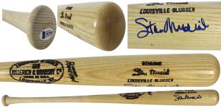 Cardinals Stan Musial Signed Louisville Slugger Player Model Bat Bas H87608