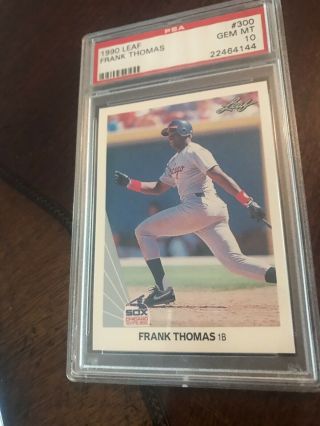 1990 Leaf Frank Thomas Hof Rookie Rc 300 Psa 10 Gem