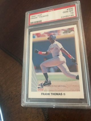 1990 Leaf Frank Thomas HOF ROOKIE RC 300 PSA 10 GEM 2