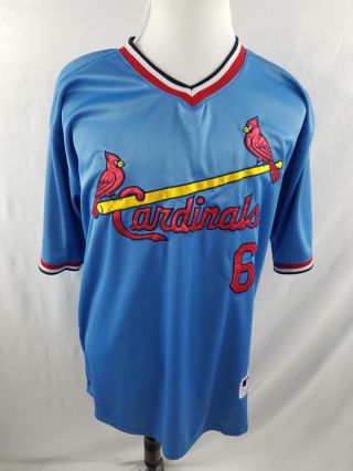 Stan Musial Blue 48 St Louis Cardinals Turn Back The Clock Retro Jersey Majestic