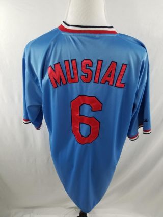 Stan Musial Blue 48 St Louis Cardinals Turn Back the Clock Retro Jersey Majestic 4