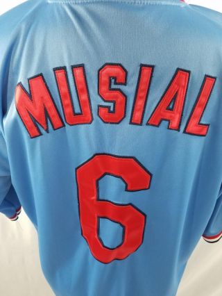 Stan Musial Blue 48 St Louis Cardinals Turn Back the Clock Retro Jersey Majestic 5