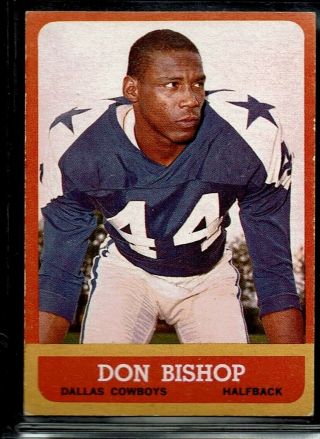 1963 Topps Football Dallas Cowboys Don Bishop Card 81 Sp Short Print Ex