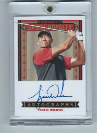 2019 Tiger Woods Goodwin Champions Goudey Sports Royalty Auto On Card