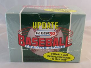 1992 Fleer Baseball Update Complete Factory Set - Mike Piazza & Kent Rc
