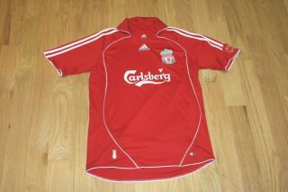 2007 Adidas Liverpool Fc Red Home Jersey Soccer Carlsberg Mens Medium