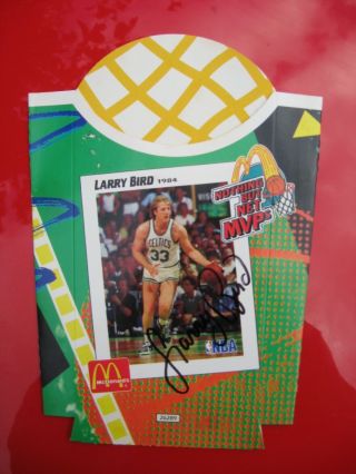 Larry Bird Autographed Signed 1993 McDonald ' s French Fry Holder: Boston Celtics 2