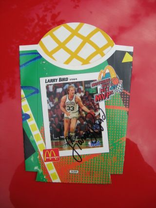 Larry Bird Autographed Signed 1993 McDonald ' s French Fry Holder: Boston Celtics 3