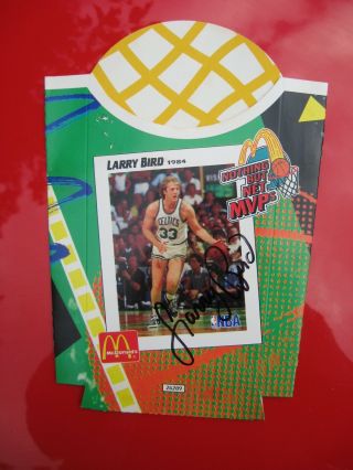 Larry Bird Autographed Signed 1993 McDonald ' s French Fry Holder: Boston Celtics 4